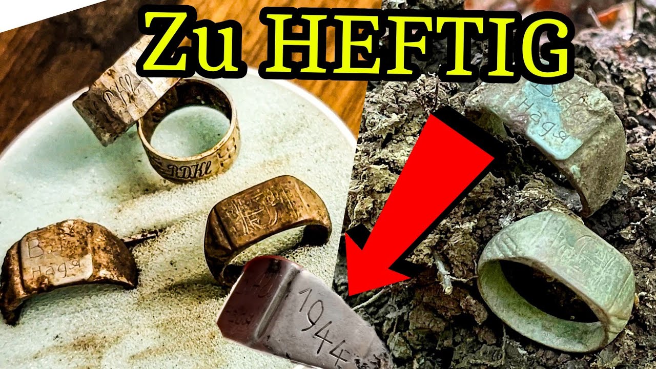 WW2 Schatzsuche Ringe von 1944 beim Sondeln mit Metalldetektor gefunden