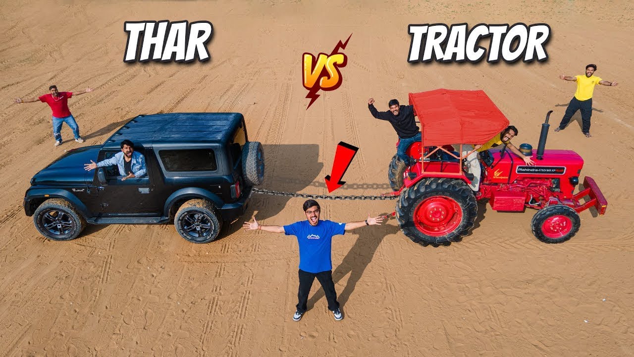 Crazy XYZ New VIdeo :🔥 Thar 4X4 vs Tractor Power Test — असली ताकत की टक्कर! कौन जीतेगा?