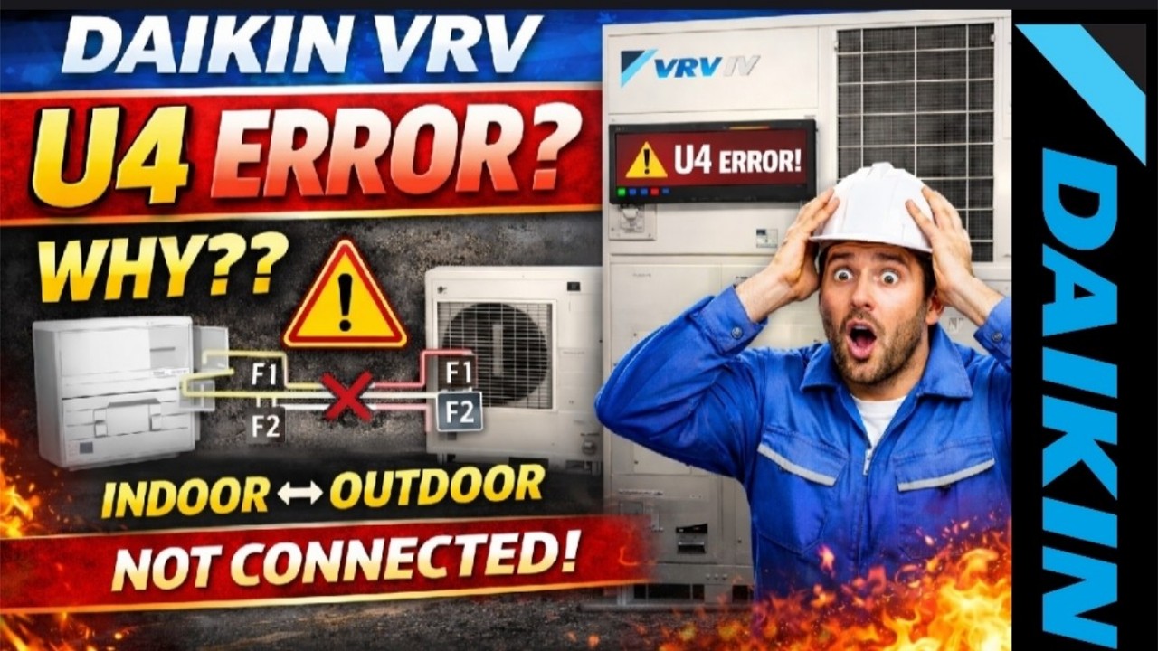 How to Fix Daikin AC Error U4 | Complete Troubleshooting Guide (Step-by-Step) | Airconditioner Error
