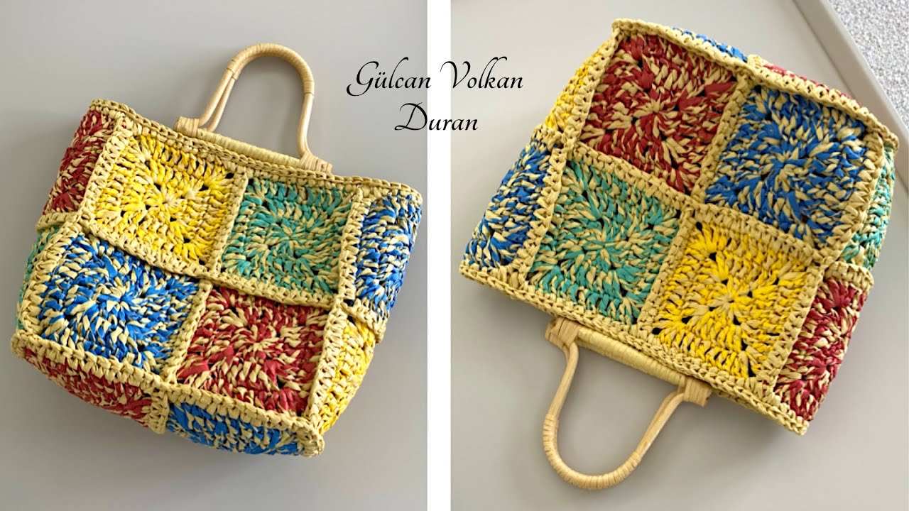 YENİ TASARIM ÇANTAM 🤩 Rafya İp İle Gerçek Bambu Saplı Hasır Çanta Yapımı