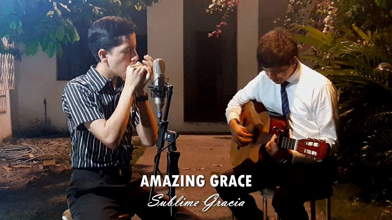 Amazing Grace, Sublime Gracia |  Instrumental Armónica/guitarra | Andrés Falcón y Cristian Santos