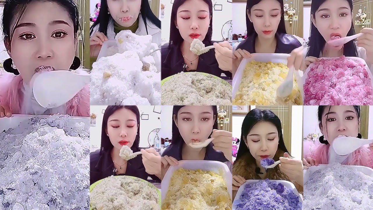 💫HER CRUNCHY JEWELRY ICE EATING|HARD ICE WITH SHAVED ICE ONLY BITES ASMR 💜❇️🧊