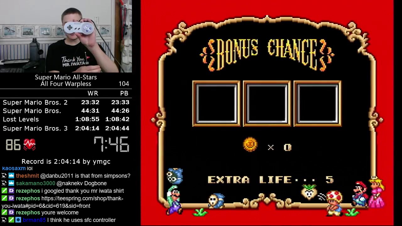 (2:03:35) Super Mario All-Stars All Four Warpless speedrun *Former World Record*