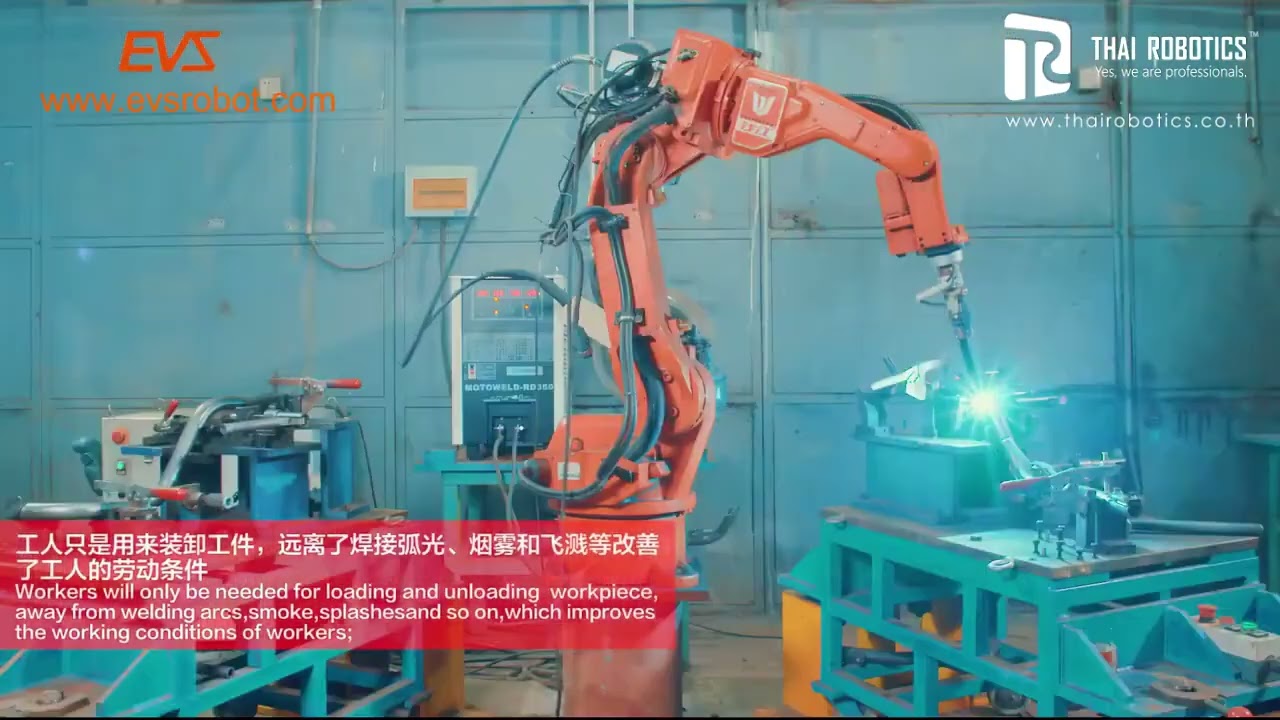Robotics System in the QJ motorcycle frame production line welding and pipe bending