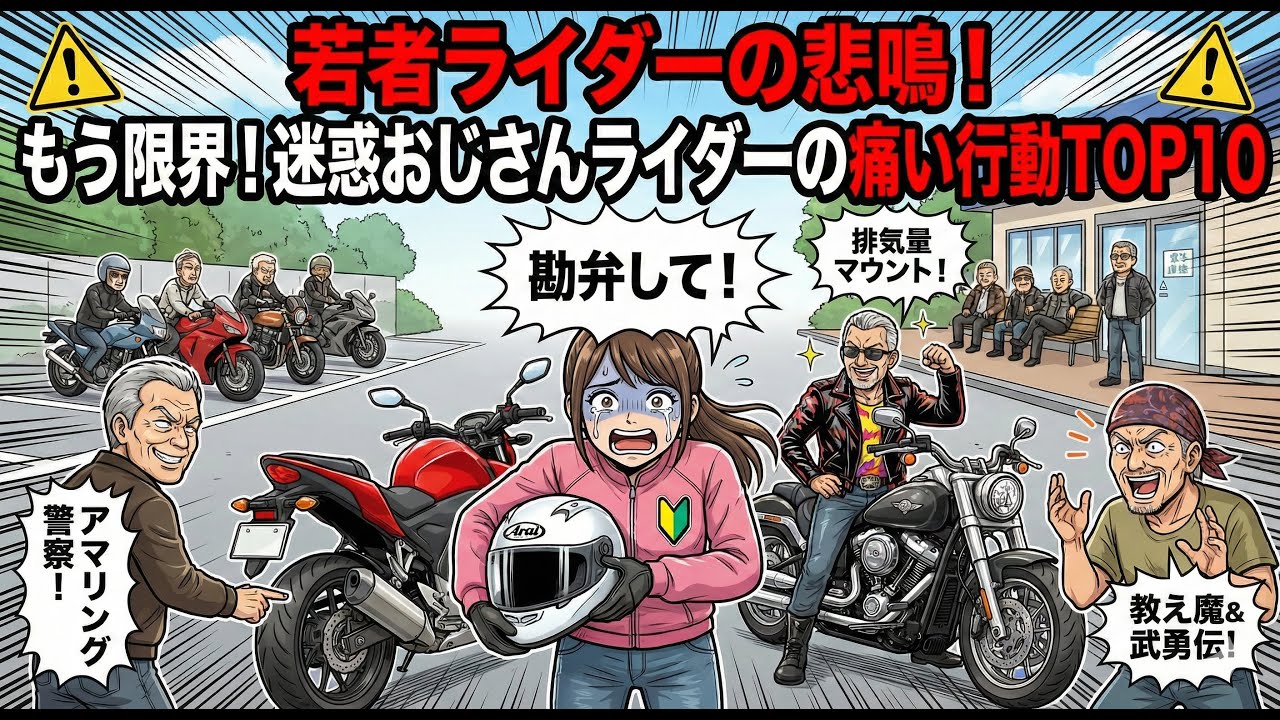 【老害認定】若者がドン引きする「痛いおじさんライダー」の行動TOP10