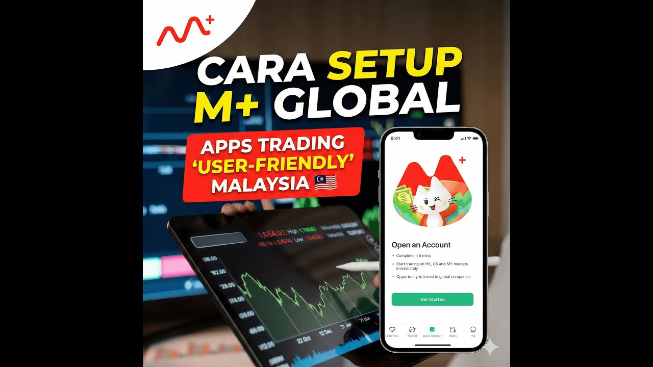Nak Melabur Saham Bursa & US ? Cara Setup M+ Global , Apps Trading Saham 