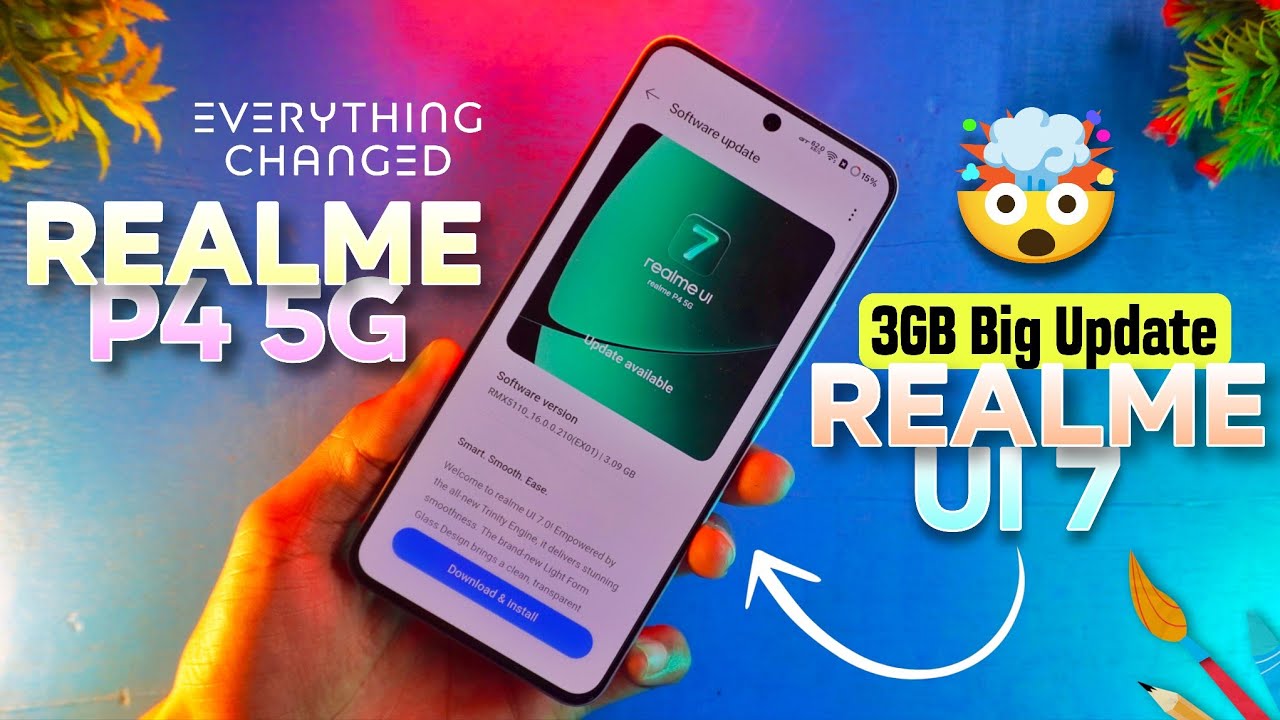 Realme P4 5G: Realme UI 7.0 Big Update! 🚀 | 3GB Update - Top 15 New Features! 😍