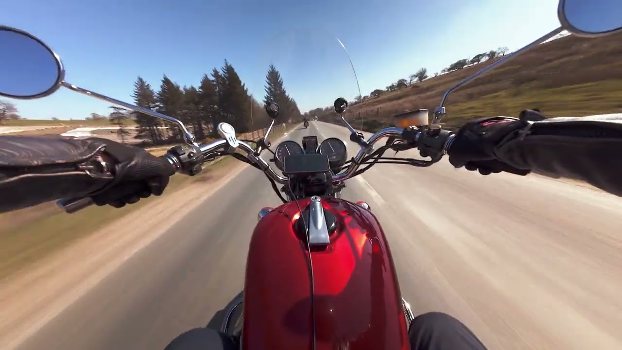 A59 Cafe to RAF Menwith Hill on my 1983 Honda CX500CB.