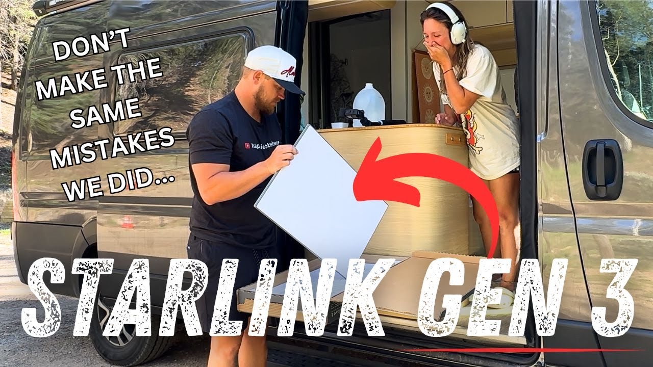 Starlink Gen 3 Full Set-Up, App Navigation, Speed Test & Review | FULL-TIME VAN LIFE