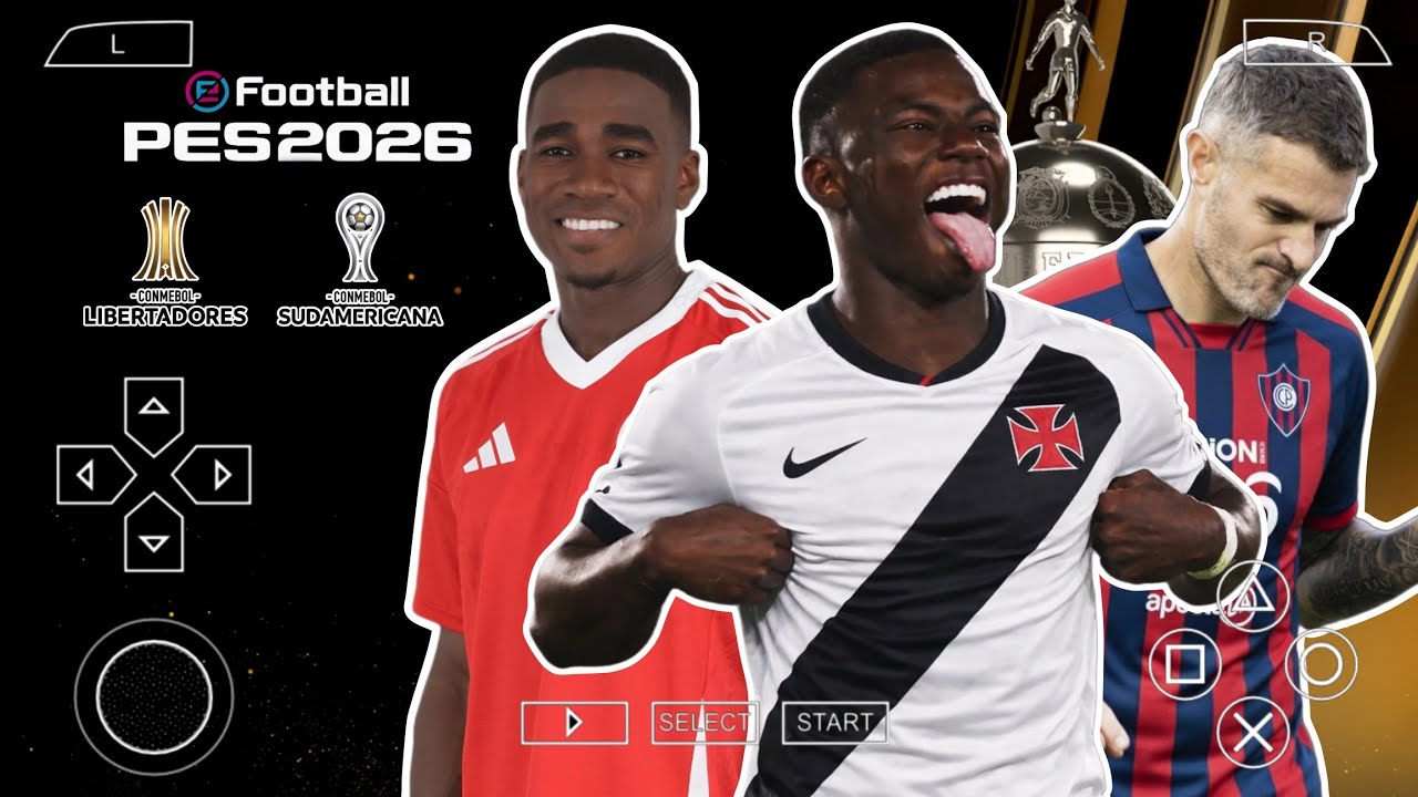 EFOOTBALL PES 2026 LIBERTADORES SUL AMERICANO ATUALIZADO PARA PPSSPP DOWNLOAD MEDIAFIRE link direto