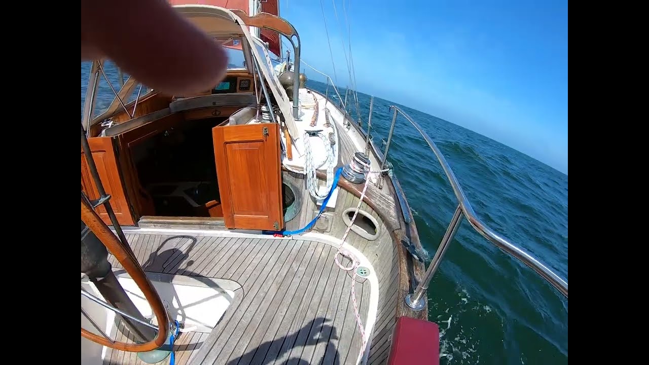 Sailing across Long Bay, from Charleston, SC to Southport, NC.