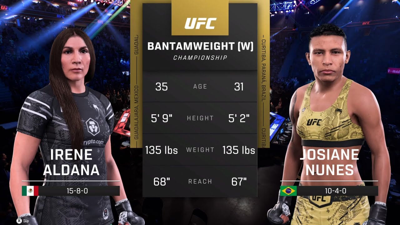 EA Sports UFC 5 Gameplay Irene Aldana vs Josiane Nunes