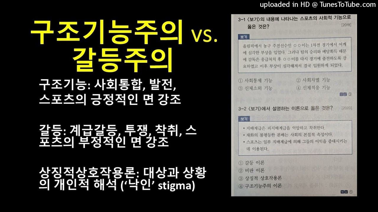 스포츠사회학-구조기능주의와 갈등주의