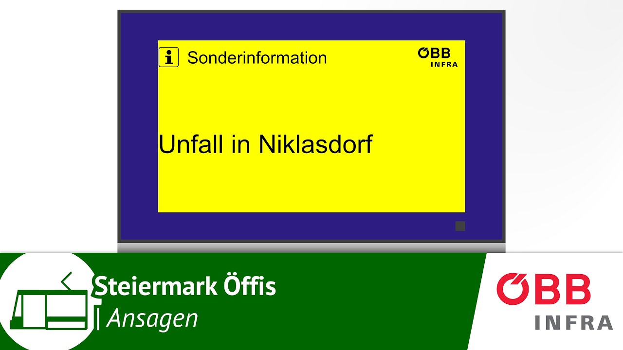 | Ansagen | Unfall in Niklasdorf | Chris Lohner TTS | ÖBB Infrastruktur