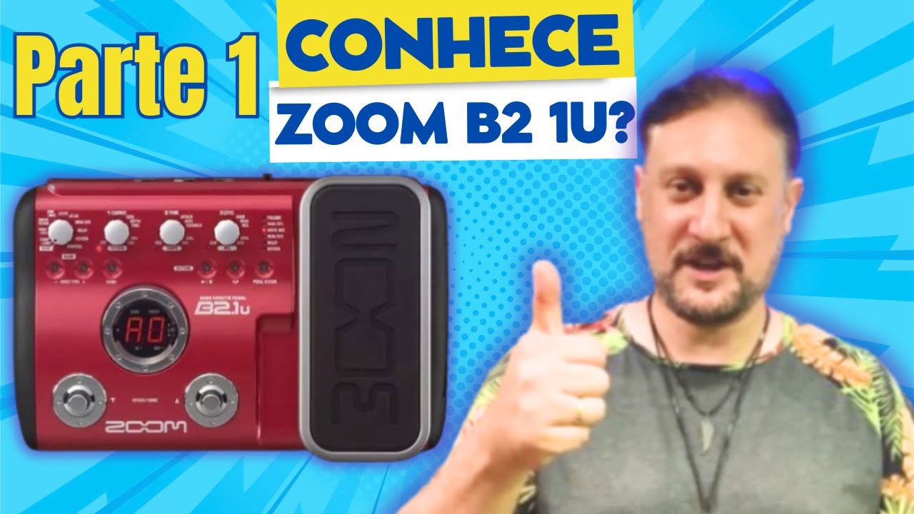 Como usar a PEDALEIRA ZOOM B2 1U - Parte 1- Tutorial Pedaleira Zoom B2 1U