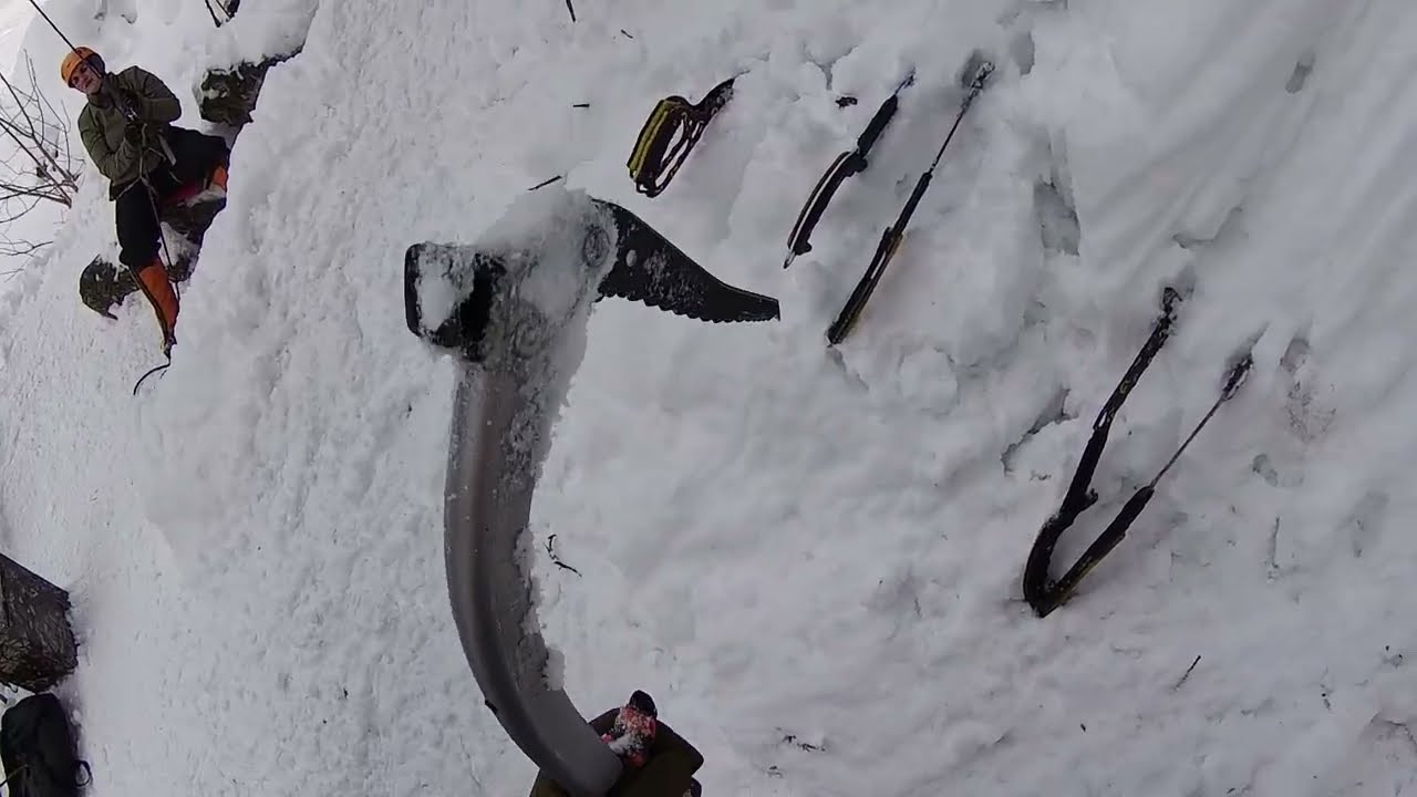 Ice Climbing in the Elora Gorge - First Person POV
