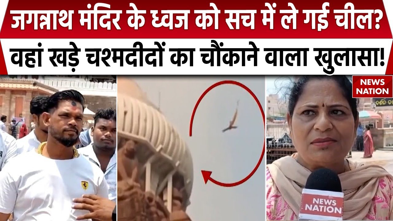 Puri Jagannath Temple Flag: जगन्नाथ मंदिर का ध्वज सच में ले गई चील? Video Viral।Eagle took Puri flag