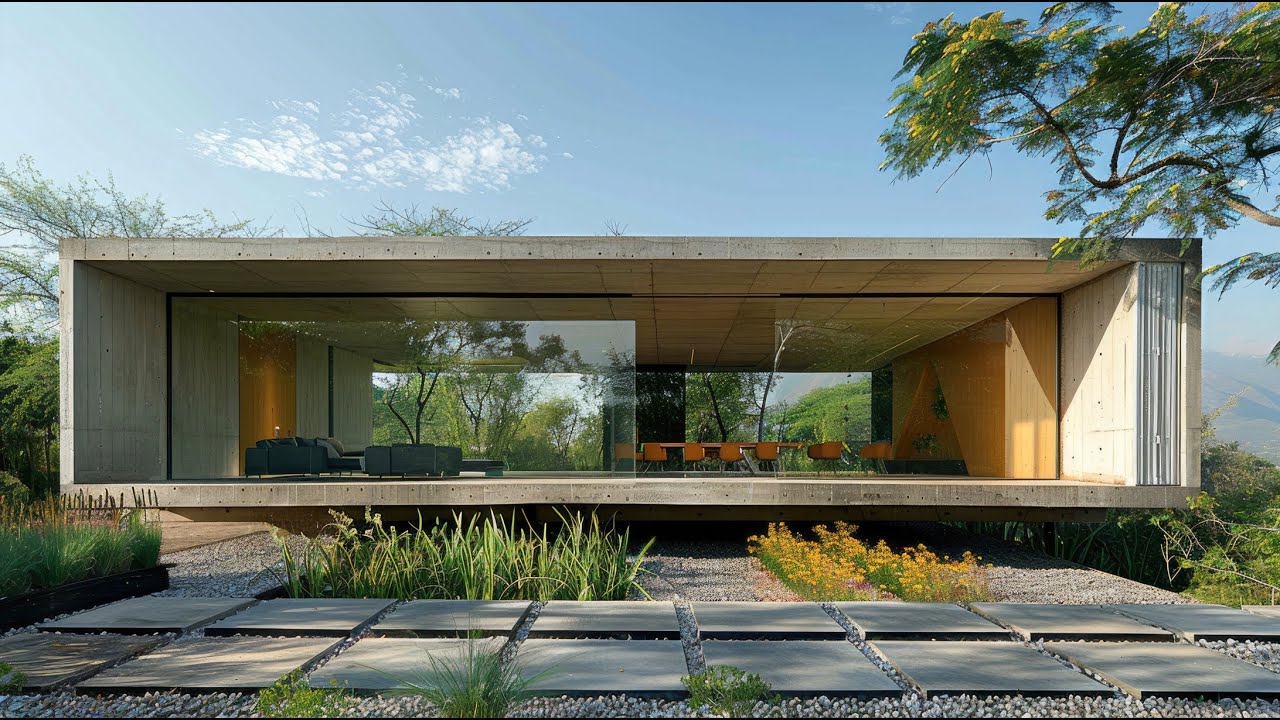 Luxury Single-Level Concrete Homes with Clean Modern Architecture