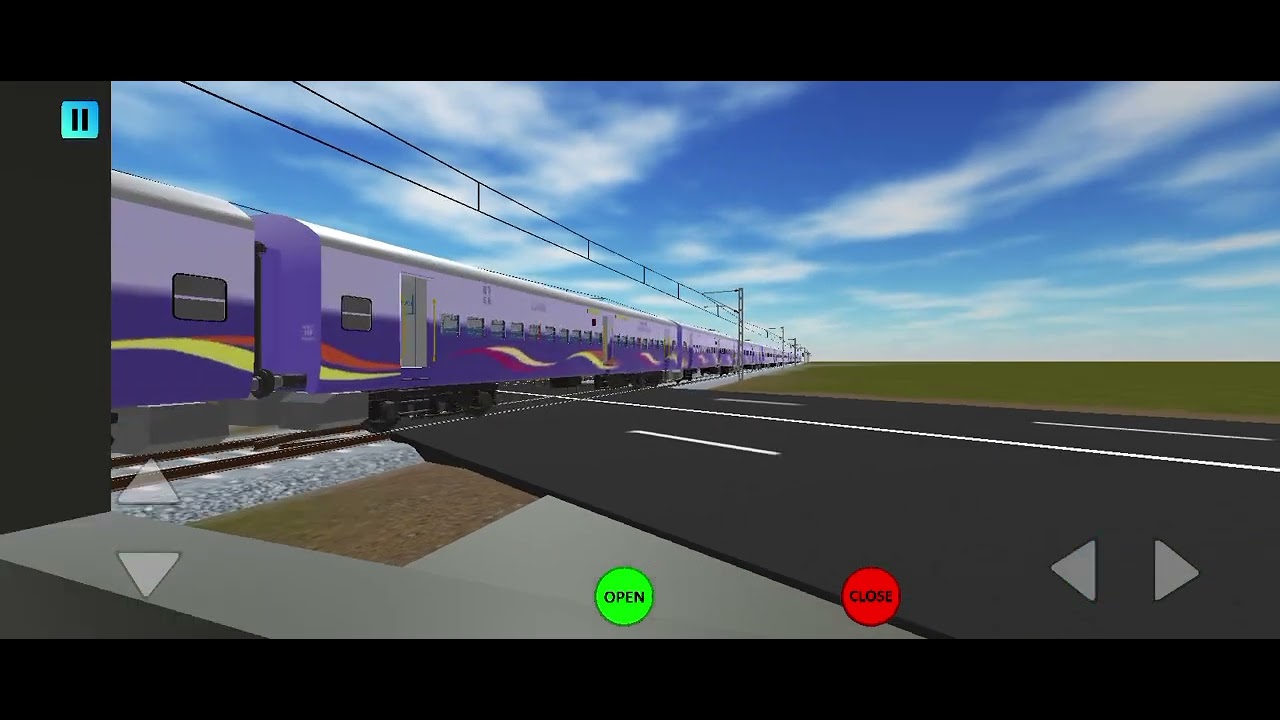Railway crossing 3d level crossing 