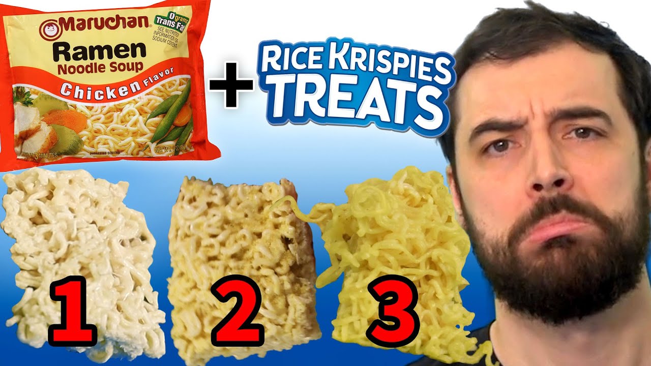 Готовим десерт Rice Krispies с рамэном | Получится ли хрустящий рис?