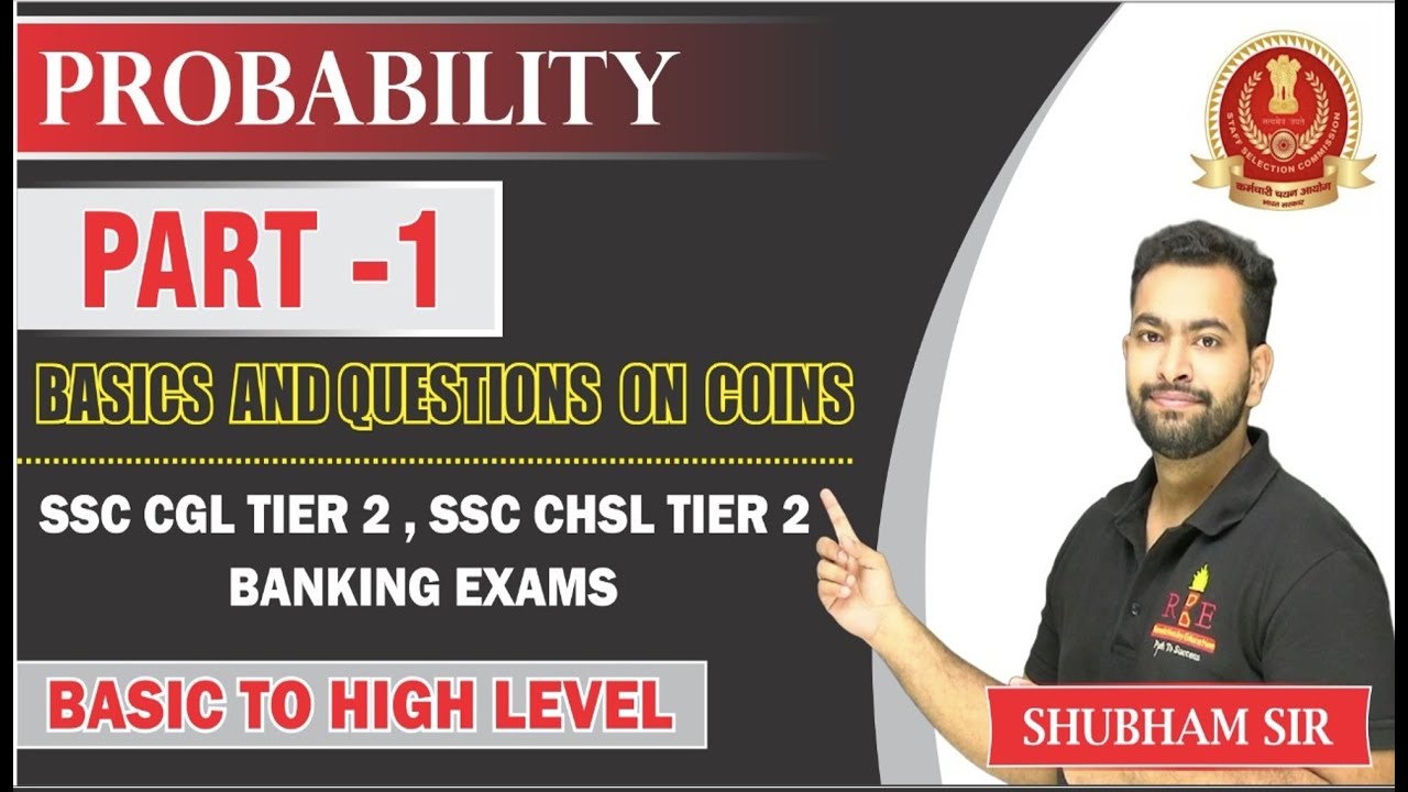 Probability part 1| Basics and questions based on Coins| SSC CGL and CHSL Tier-2| Banking| Railway