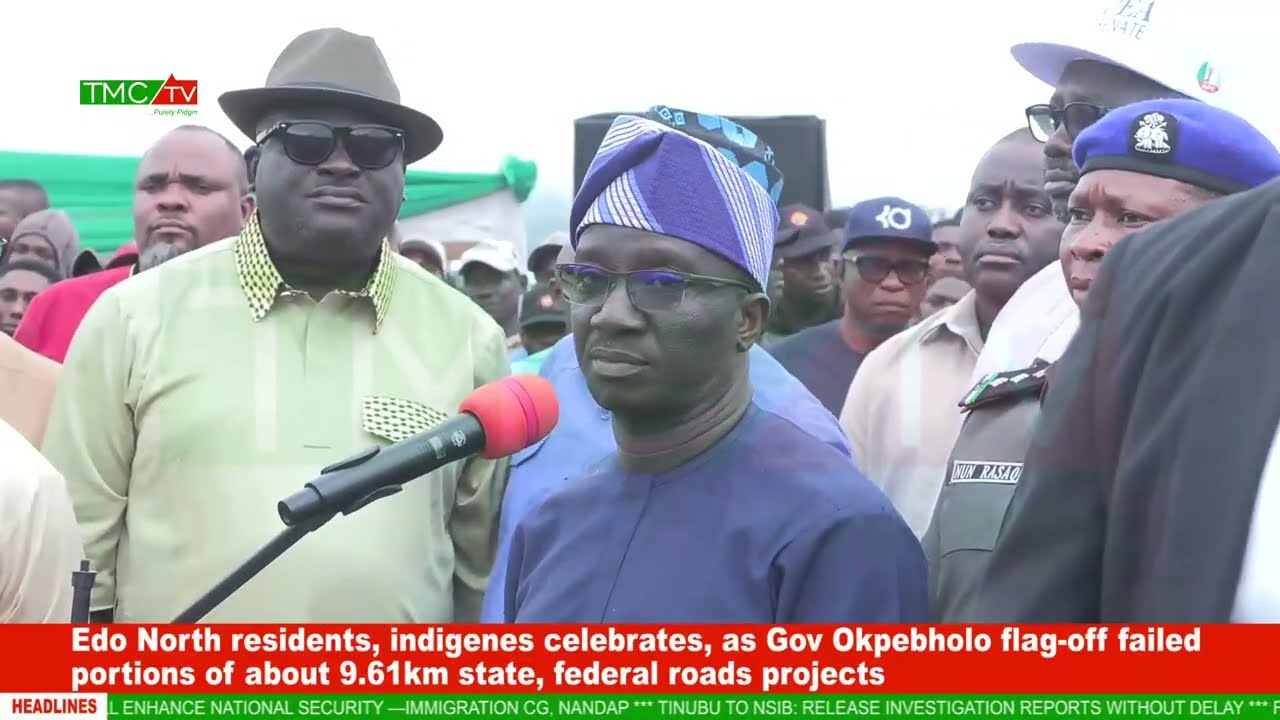 Edo North residents, indigenes celebrates, as Gov Okpebholo flag off failed portions of about 9.61km
