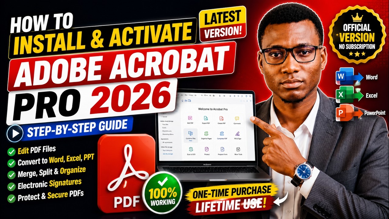 HOW TO INSTALL & ACTIVATE ADOBE ACROBAT DC PRO 2026 Free | Full Step-by-Step Guide