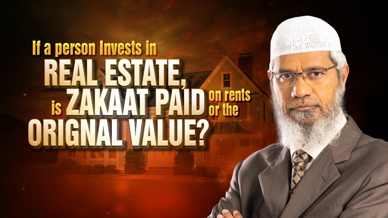 If a person invest  real estate,that is zakat paid on rent or regional value?