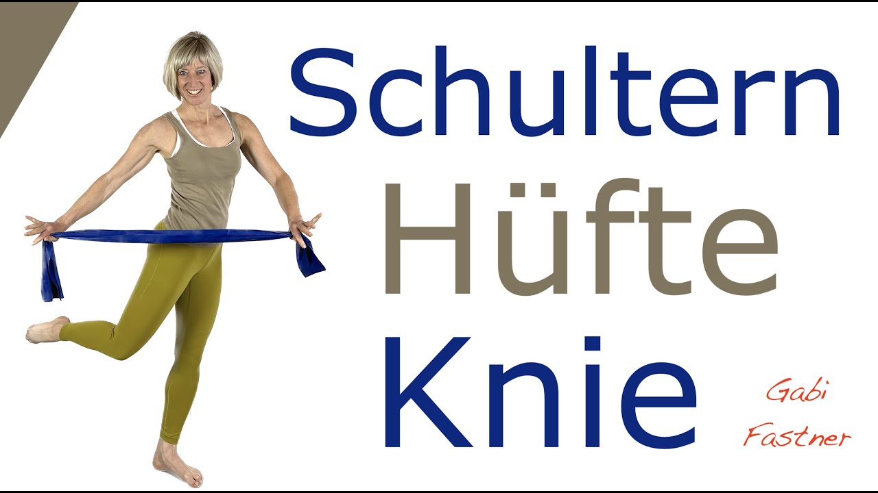 🌀25 min. Theraband-Gymnastik für Schultern, Hüfte und Knie | im Stehen