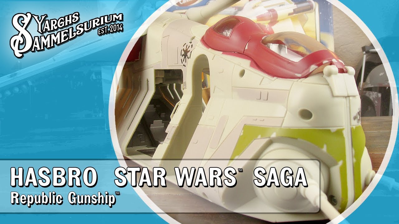 🌌 HASBRO Star Wars SAGA - Republic Gunship - Unboxing Review deutsch
