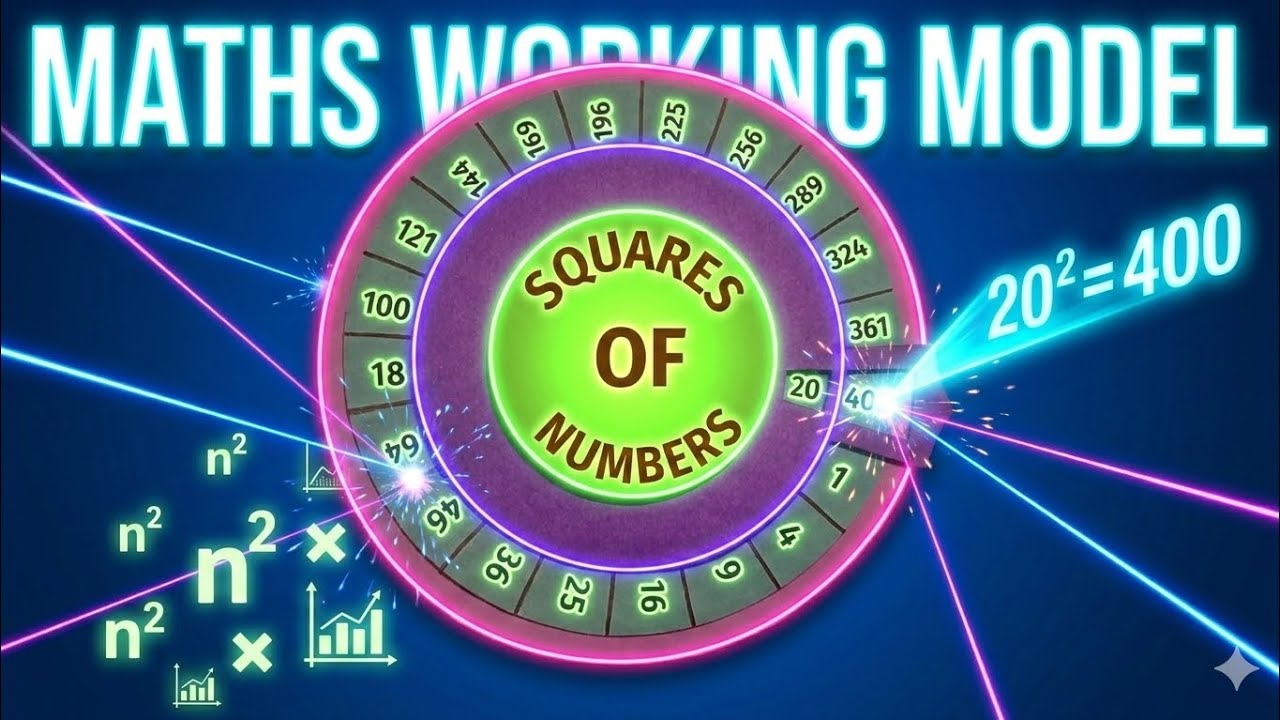 Square of numbers maths working model || Mr Creatons 