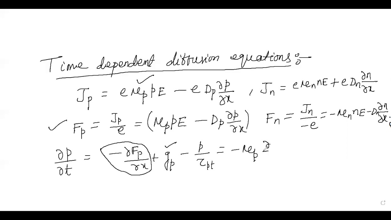 Time-dependent diffusion equations.