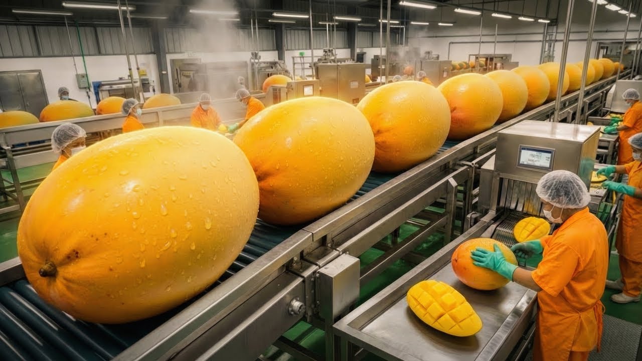 Inside a Modern Mango Factory &ndash; (Full Process) Sour Mango Paste