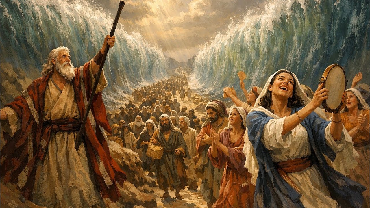 Parashá Beshalách. D'us abre o mar, Moshê e povo passa o cântico do mar !💎💎💎💎