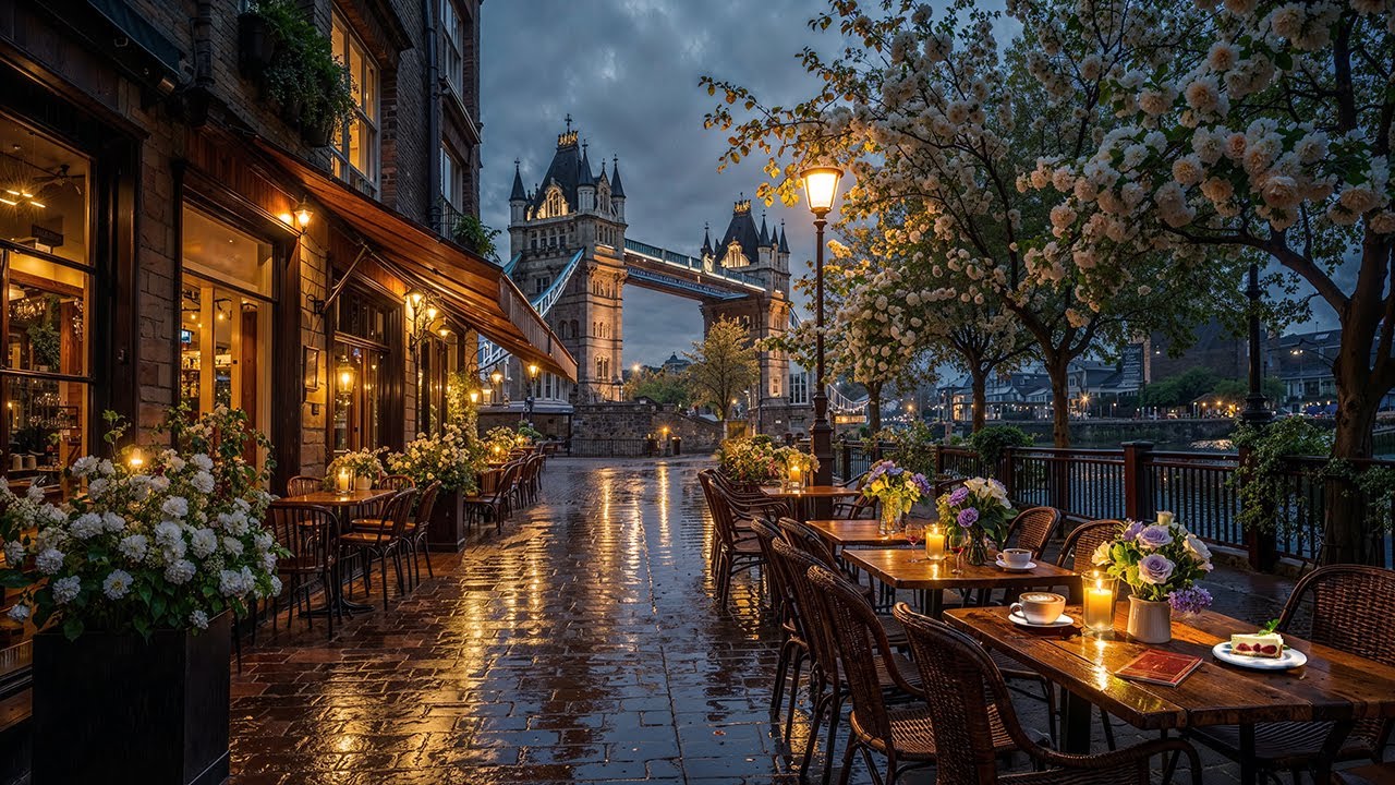 London Jazz Café at Night – Relaxing Café Jazz for Focus, Wine & Peaceful Café Moments