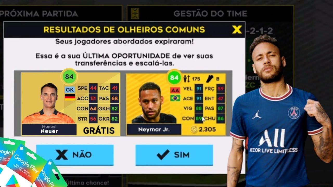 Contratando o Neymar no Dream League Soccer 2022