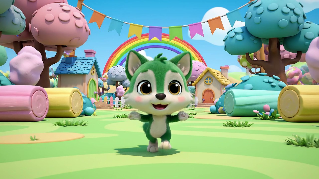 Five Little Wolves Run Run Run | Wilderness Animal Song & Counting Rhyme