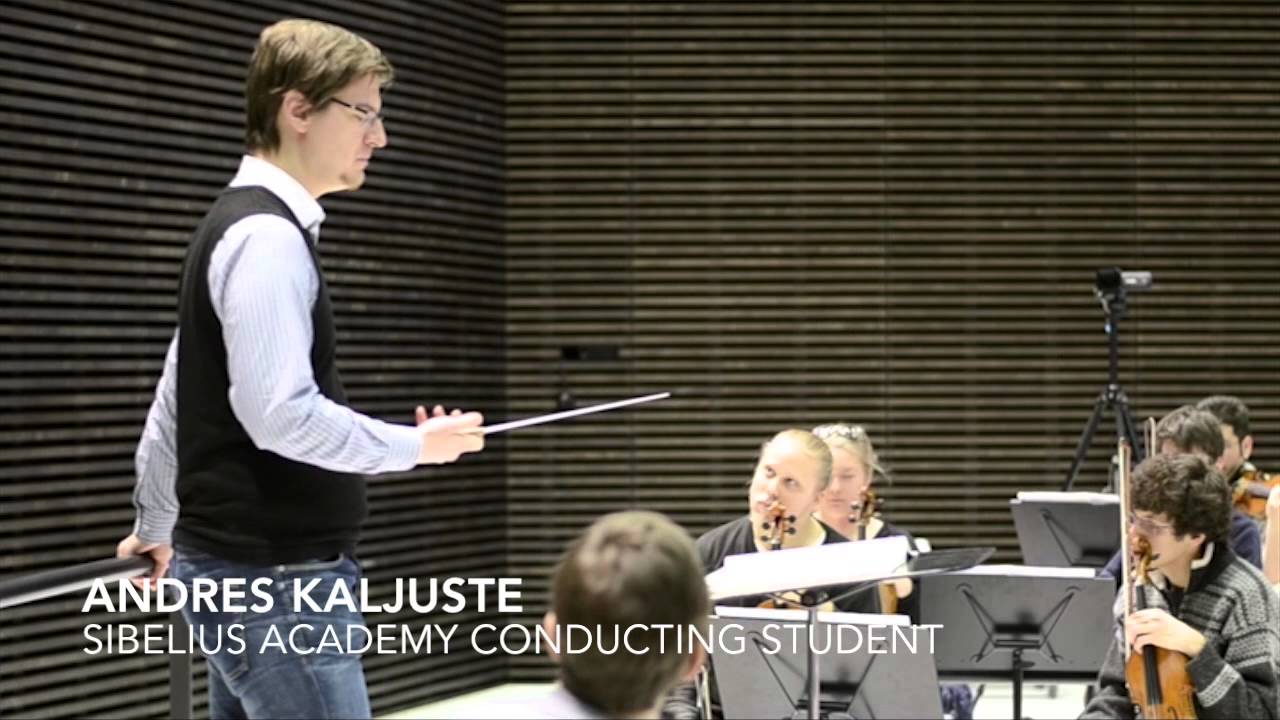 Sibelius Academy conducting students and Jan S&ouml;derblom working on Holst's Planets