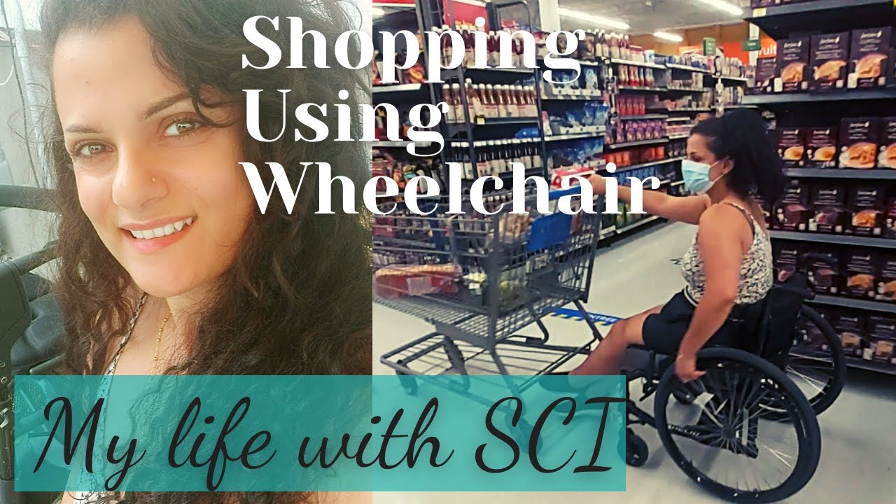 Shopping using wheelchair