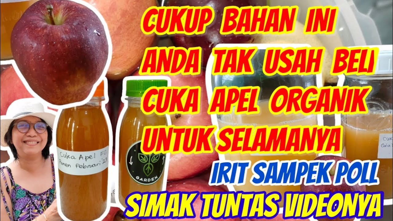 Membuat Cuka Apel Sendiri di Rumah. Hanya dengan 3 Bahan. Mudah dan Murah.