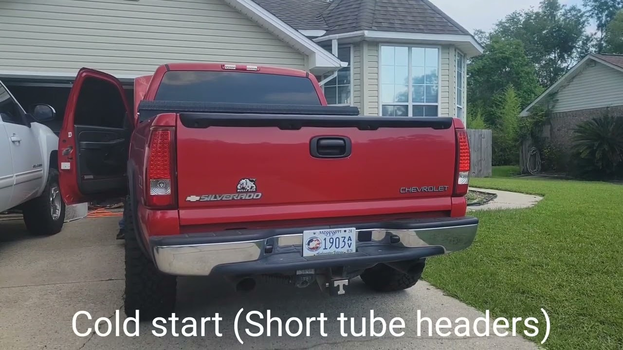 Short tube headers before and after