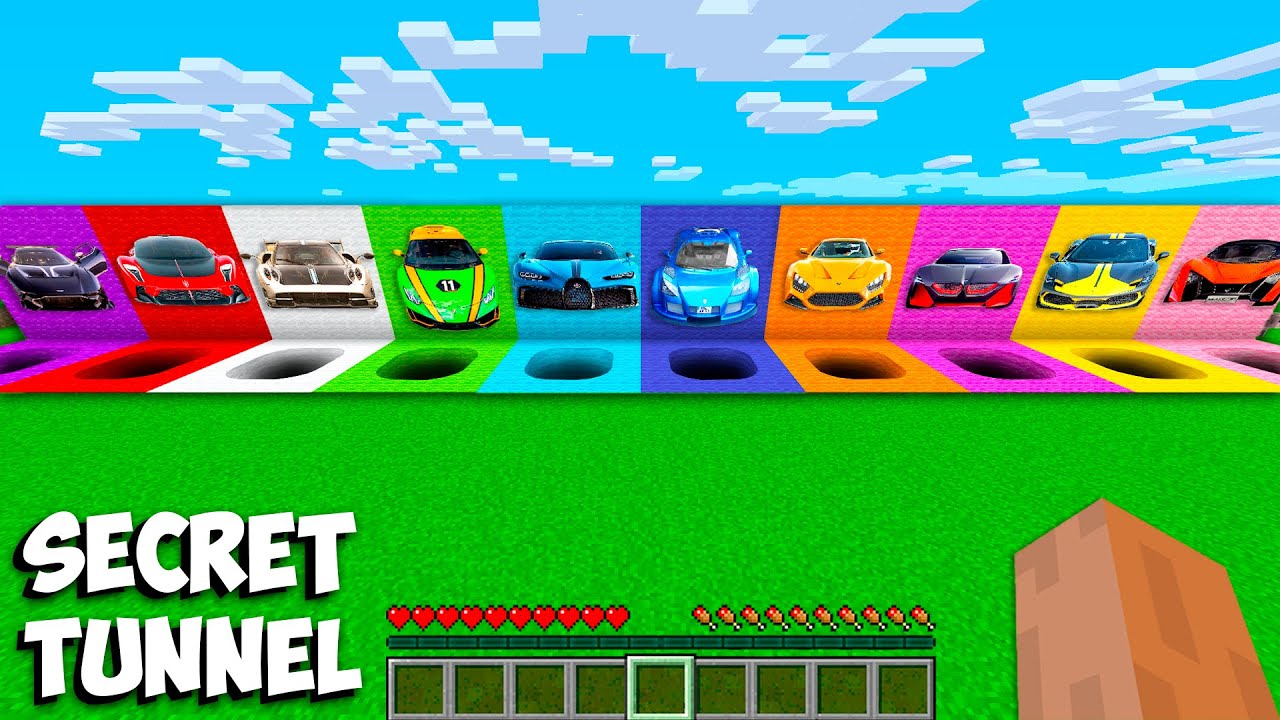 Куда ведут СЕКРЕТНЫЕ ТУННЕЛИ в Minecraft? Какой суперкар лучше? НОВЫЕ САМЫЕ БЫСТРЫЕ МАШИНЫ
