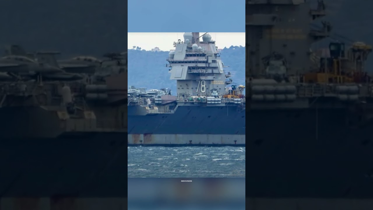USS Gerald Ford Returns to Position After Unexpected Issues in Red Sea #america #carrier