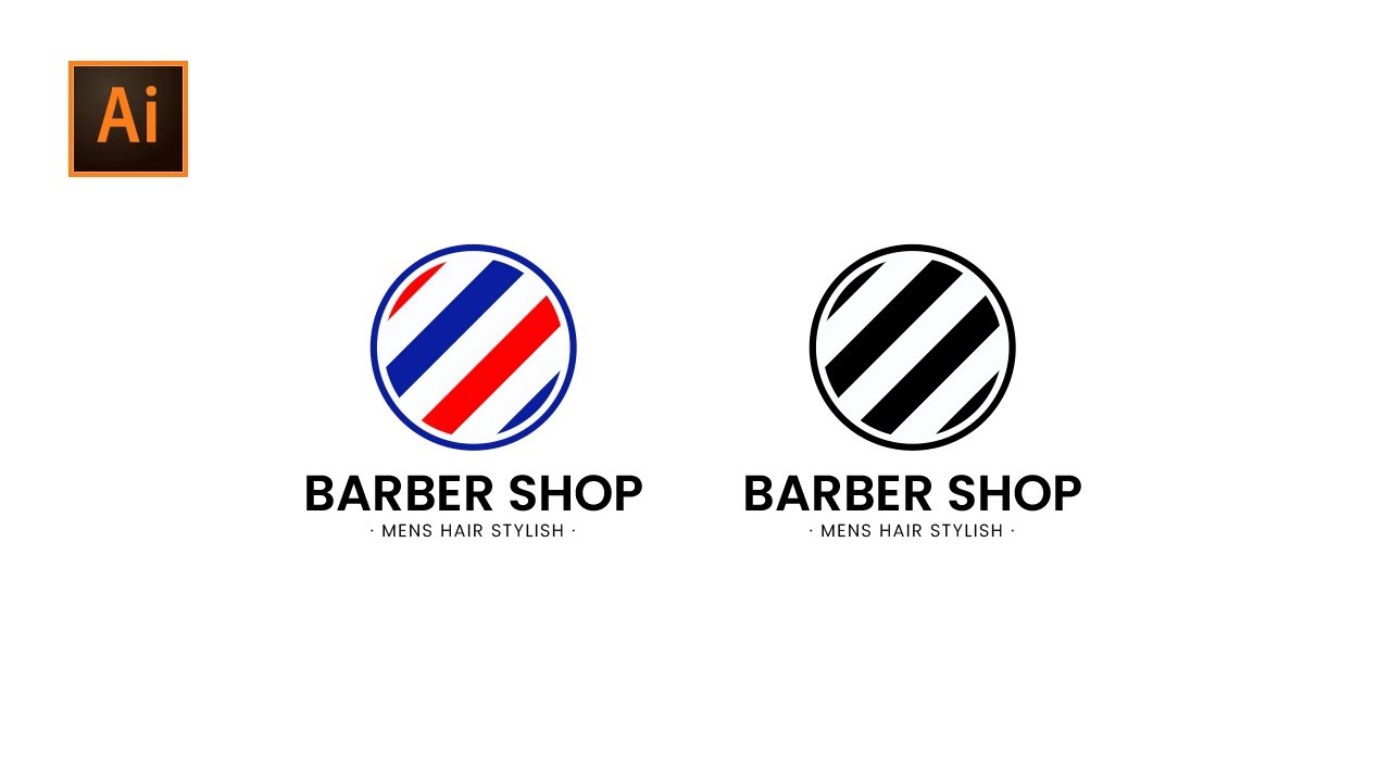 Cómo hacer un Logo Minimalista en Adobe Illustrator | Barber Shop