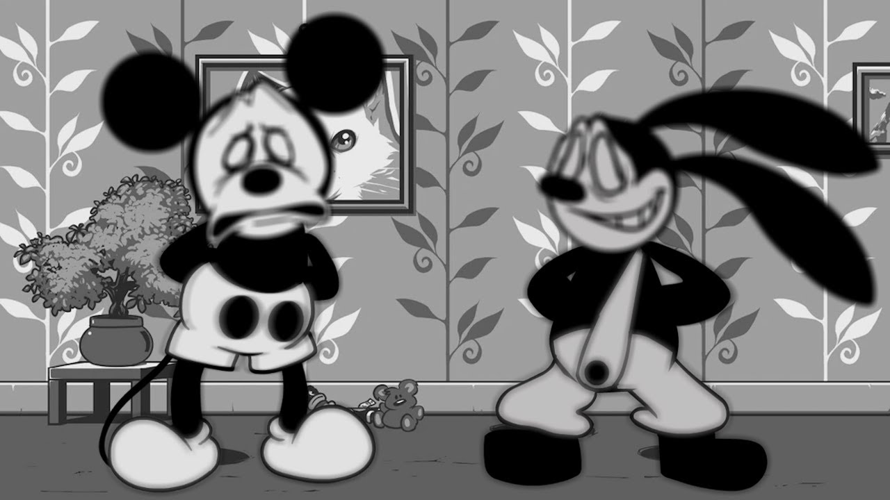 【FNF】Curious Cat but Mickey Mouse and Oswald sings it