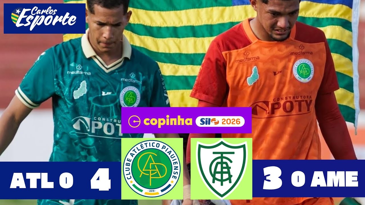 Atl&eacute;tico-PI x Am&eacute;rica-MG. Copinha 2026, melhores momentos e decis&atilde;o nos p&ecirc;naltis. 