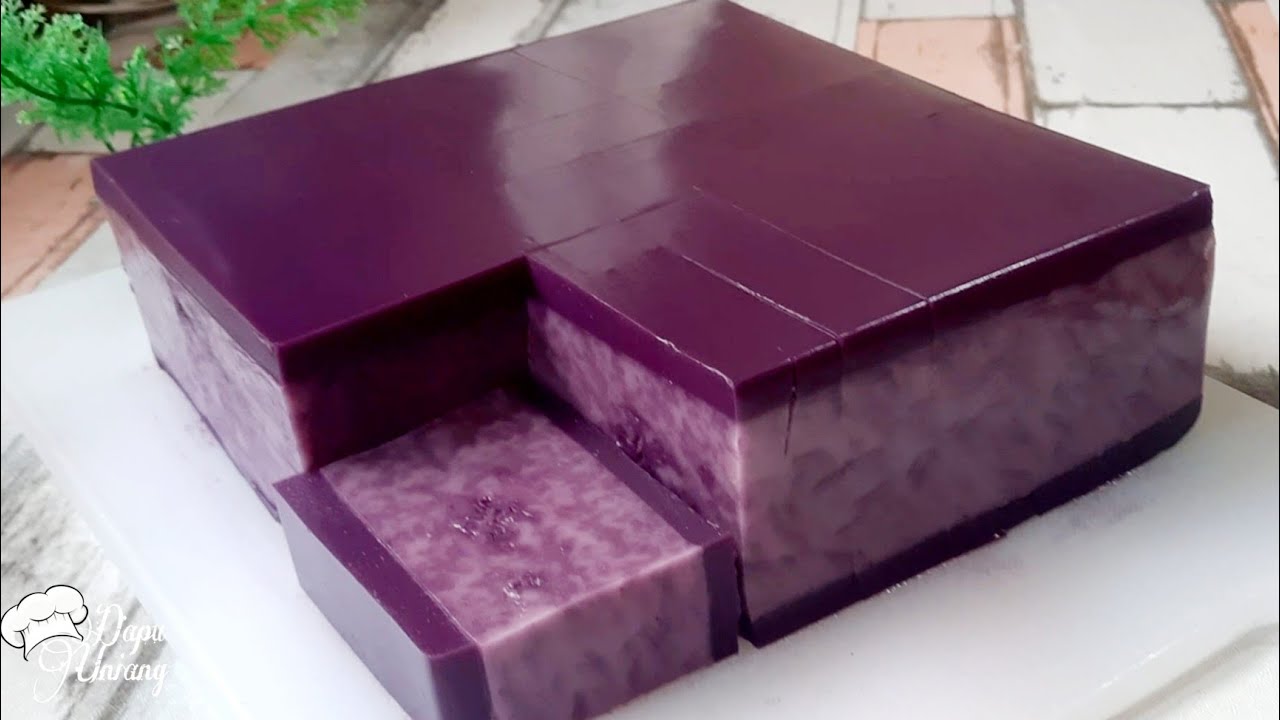 Resep Puding Lapis Ubi Ungu || Puding Ubi Ungu Santan || Ide Jualan Puding Cantik Kekinian