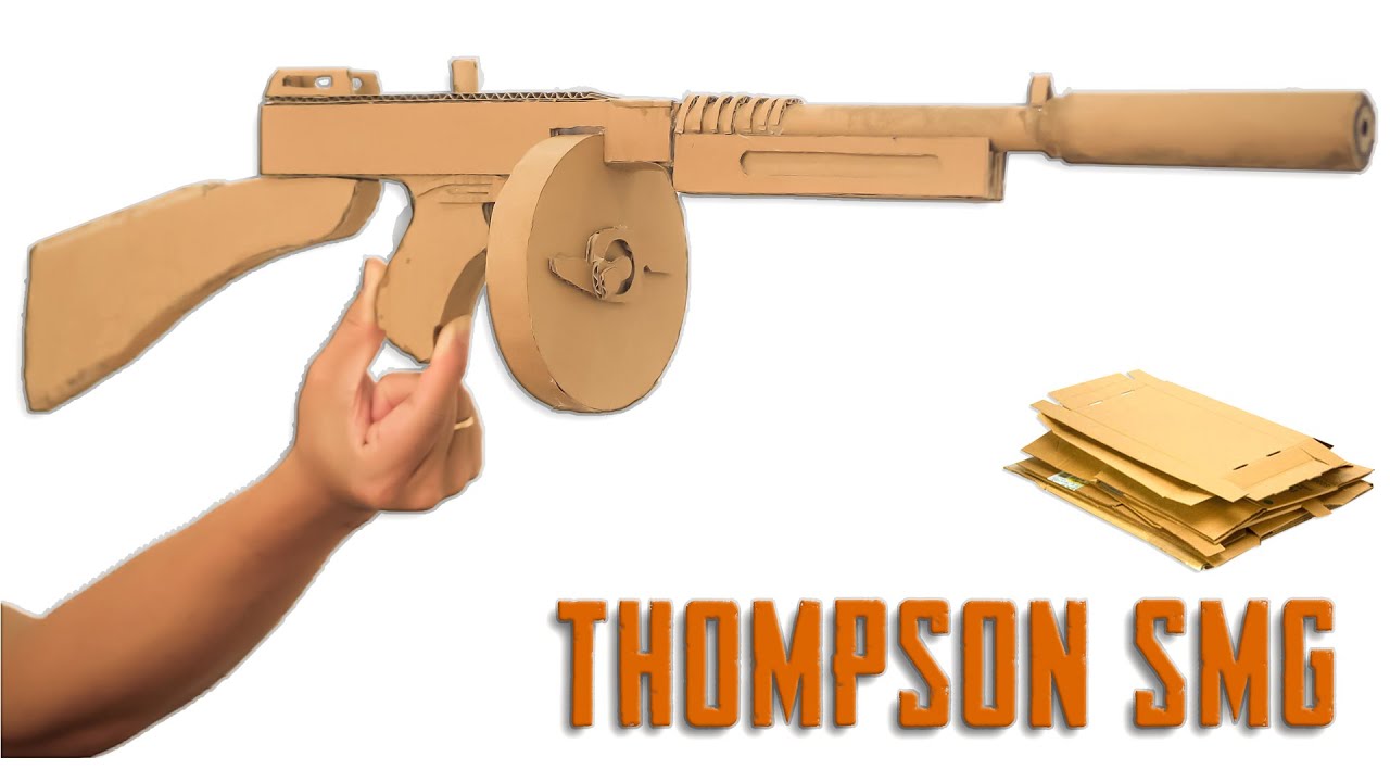 How To Make Thompson SMG - Gun in PUBG From Cardboard | Diy By King OF Crafts
