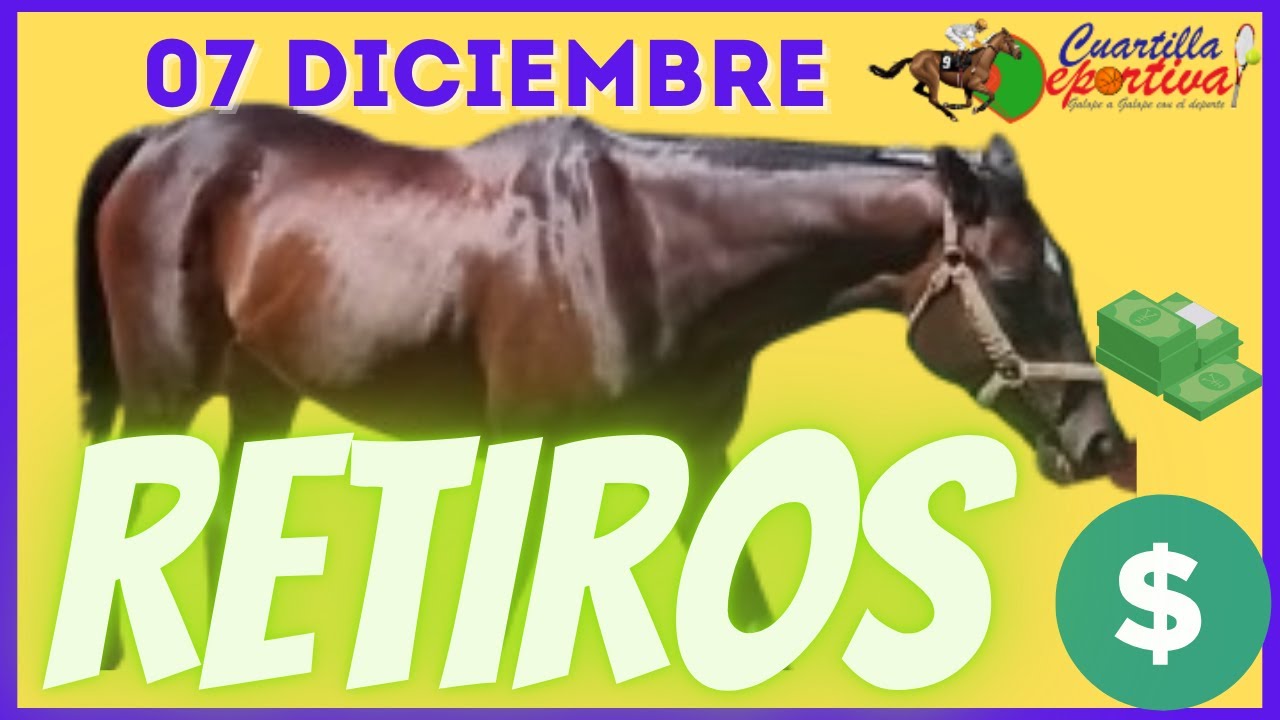 🏇🏇🏾RETIROS Caballos del SÁBADO 07 diciembre en el V Centenario🏇🏾💲2.2 millones💲en el poolpote💲
