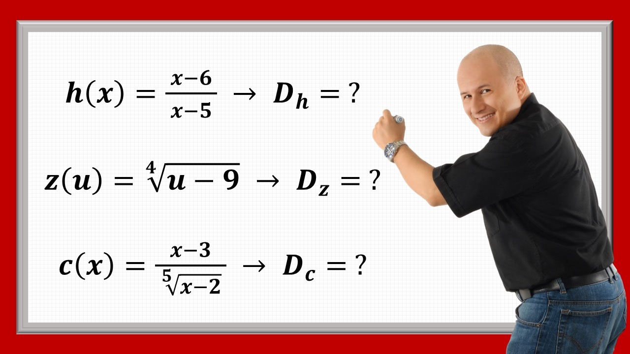Dominios de diferentes funciones #julioprofe
